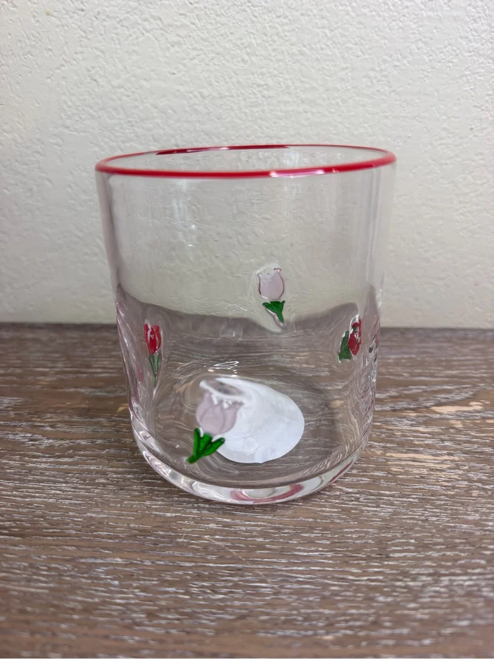 New Madison Home 16 fl oz Icon Glass Tumbler Pink Tulips